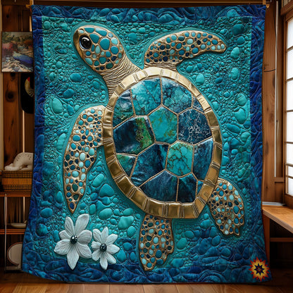 Blue Ocean Turtle WY2311035CL Quilt