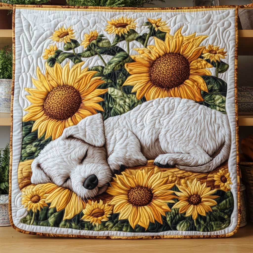 Miniature Schnauzer Golden Slumber WN2809045CL Quilt