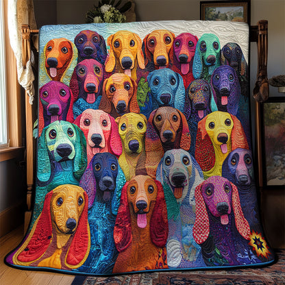 Colorful Dachshund WY0212004CL Quilt