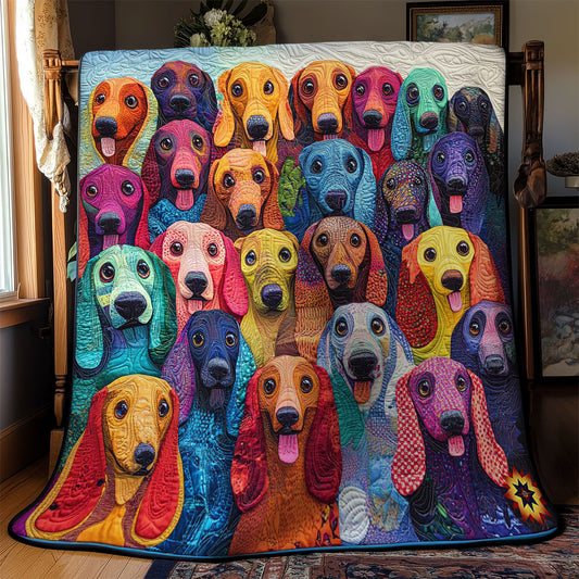 Colorful Dachshund WY0212004CL Quilt