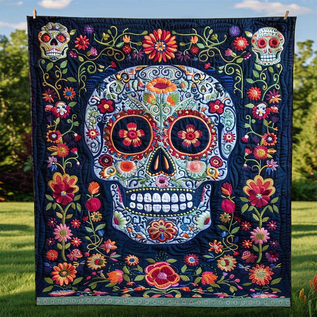 Sugar Skull WJ1109021CL Quilt