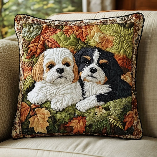 Two Fluffy Dogs WT1403036CL Quilt Pillow Case