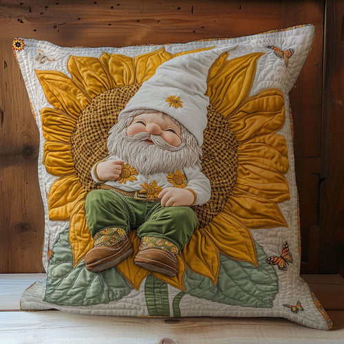 Gnome Sleeping In Sunflower WY2501028CL Quilt Pillow Case