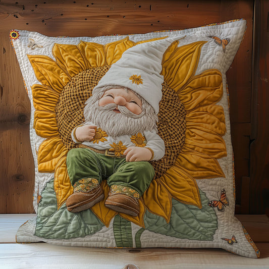 Gnome Sleeping In Sunflower WY2501028CL Quilt Pillow Case