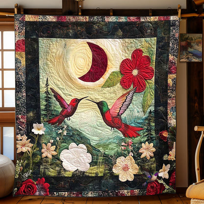 Hummingbird Floral Symphony WN0710068CL Quilt