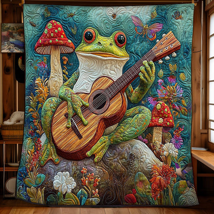 Frog Playing Guitar WY2311028CL Quilt