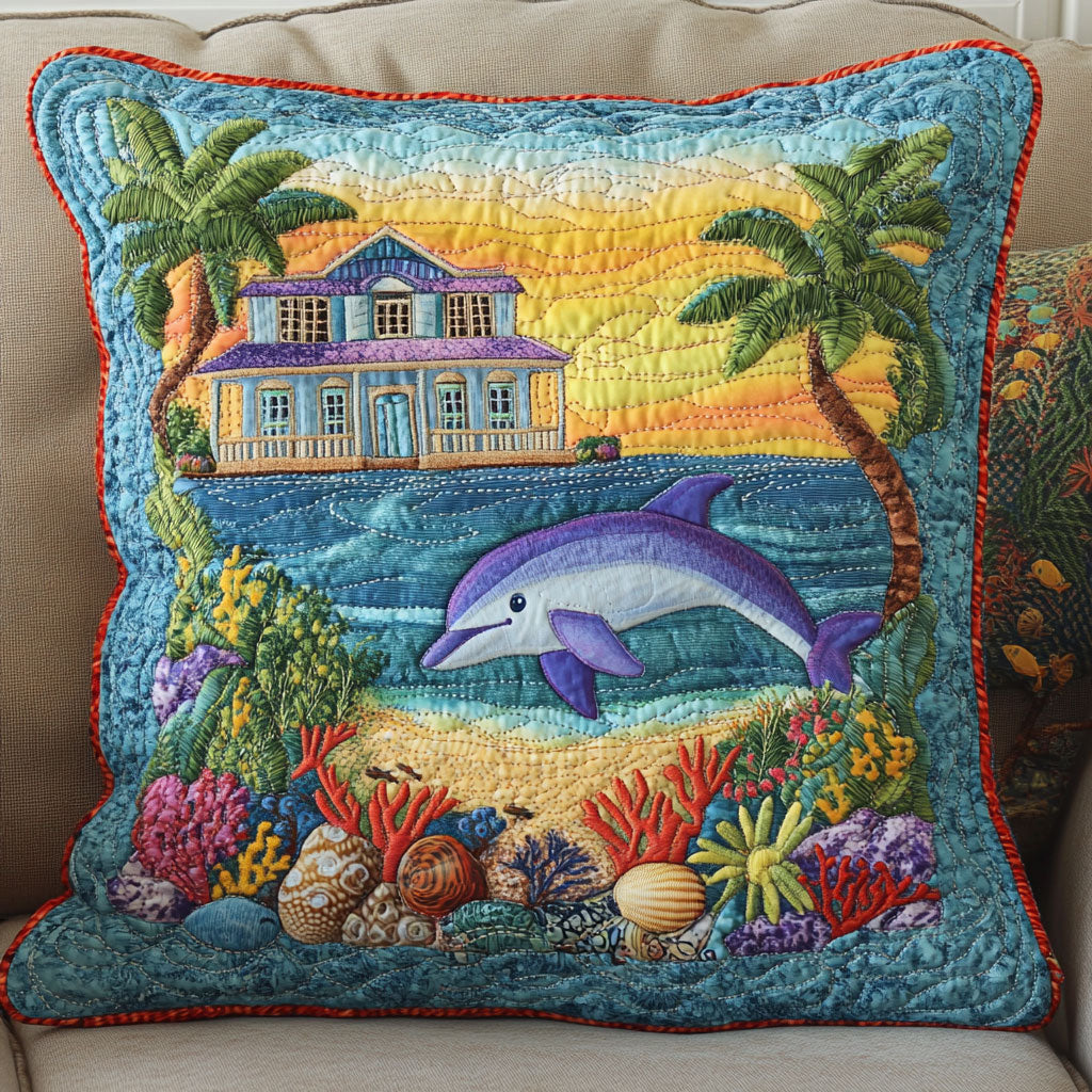 Dolphin Ocean WT1403022CL Quilt Pillow Case