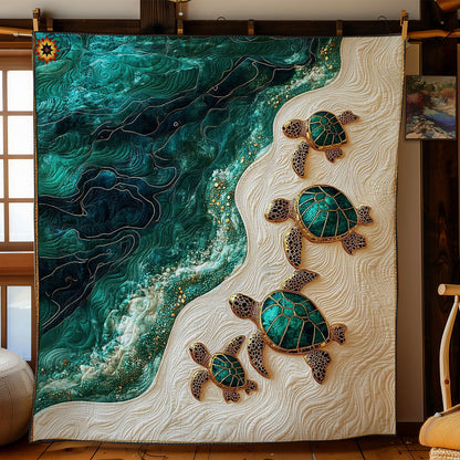 Turtle Family WY2711030CL Quilt