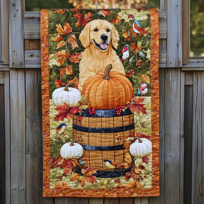 Golden Retriever Garden Guardian WN2609098CL Quilted Table Runner