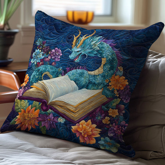 Teal Dragon Read Book WY2701051CL Quilt Pillow Case