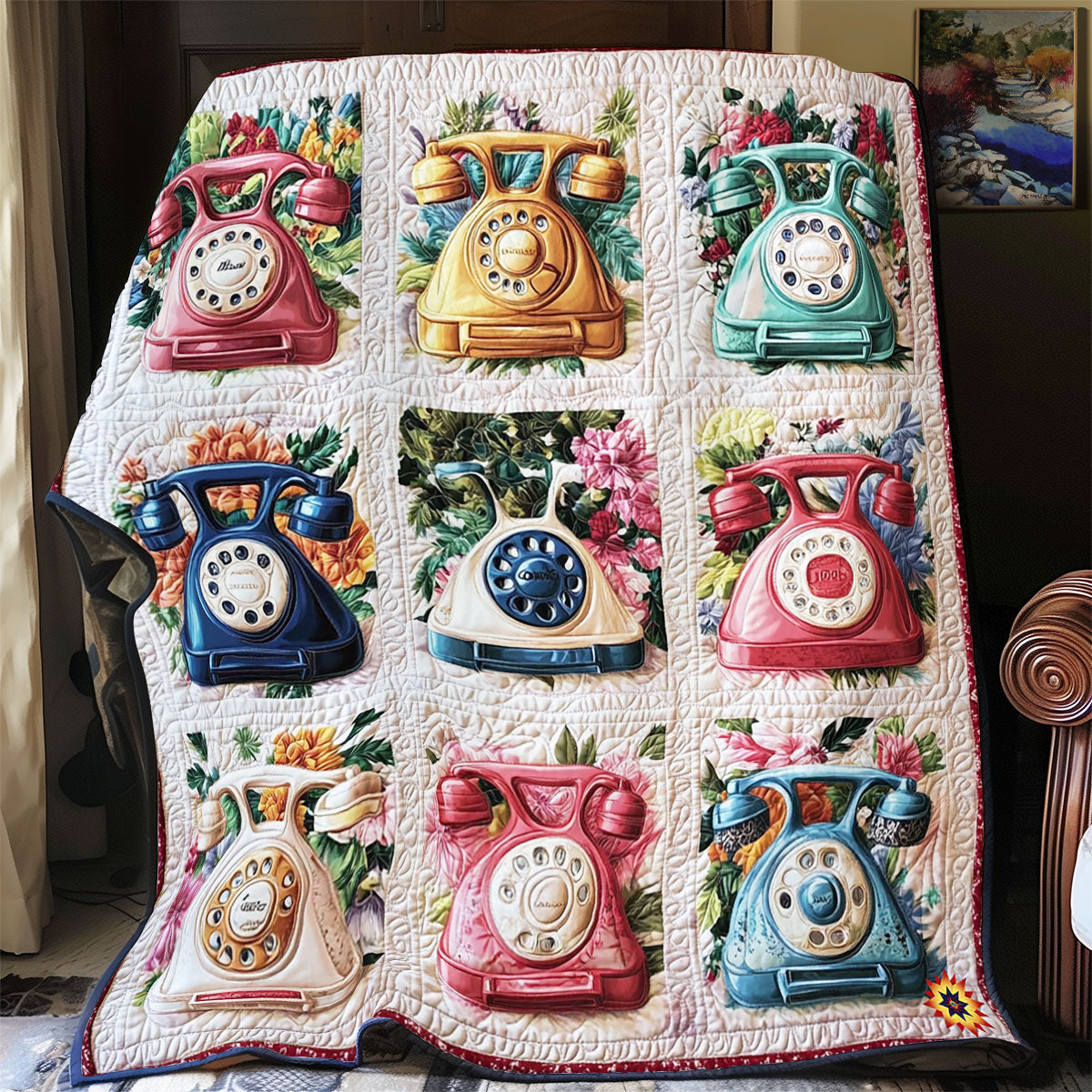 Vintage Telephone WY1112023CL Quilt