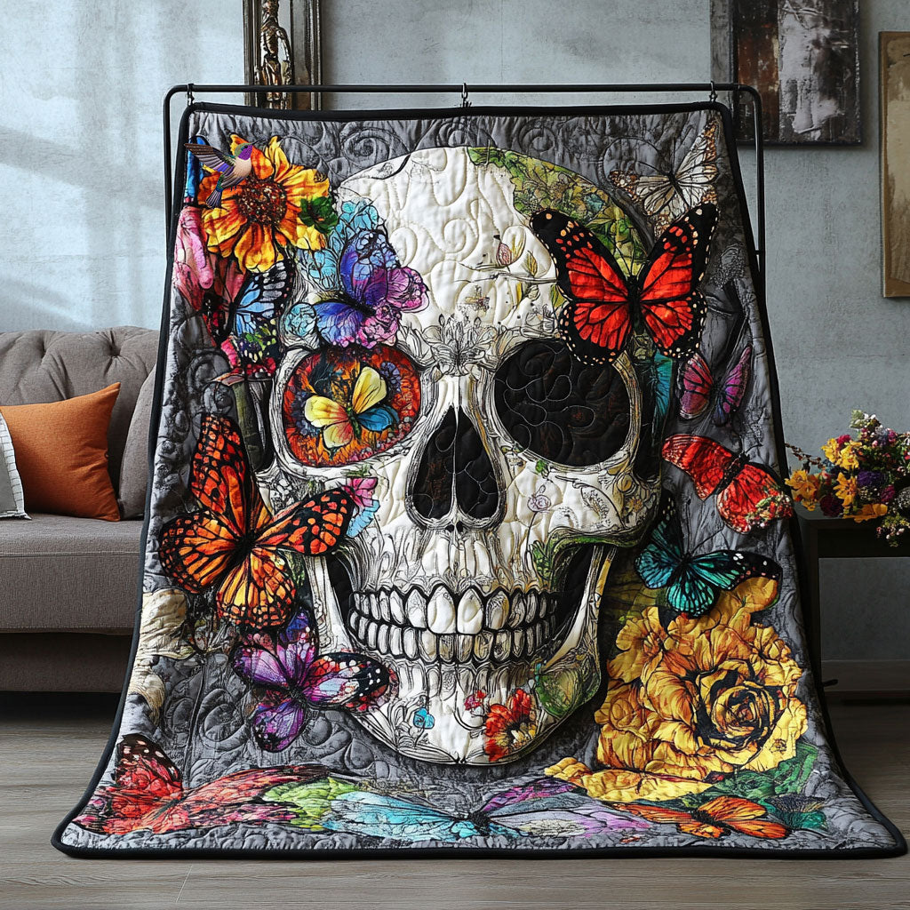 Flower Skull WU2610014CL Quilt