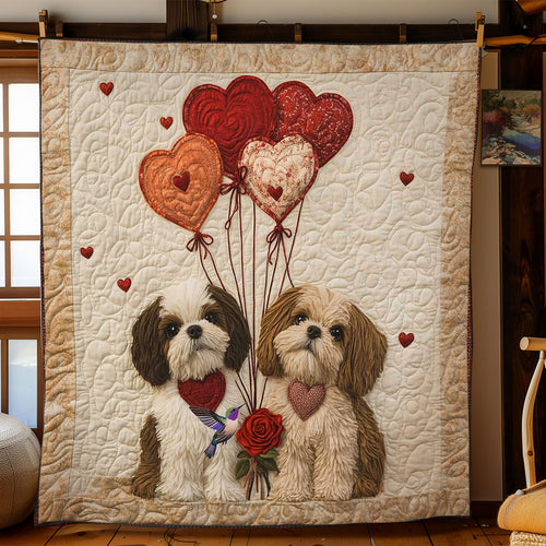 Valentine's Shih Tzu WN2412018CL Quilt