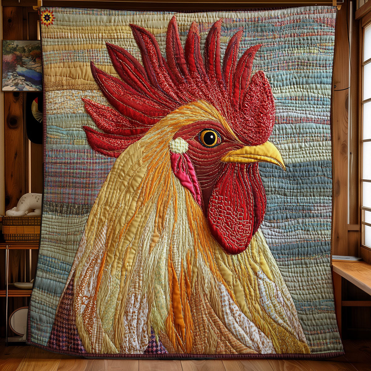 Abstract Chicken WY1911051CL Quilt