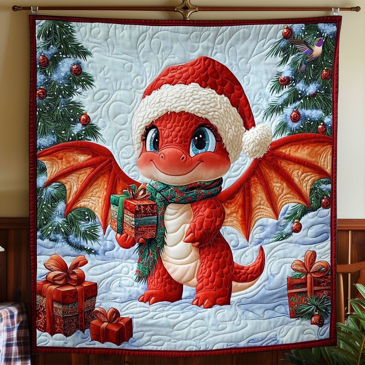 Santa Dragon WY0412023CL Quilt