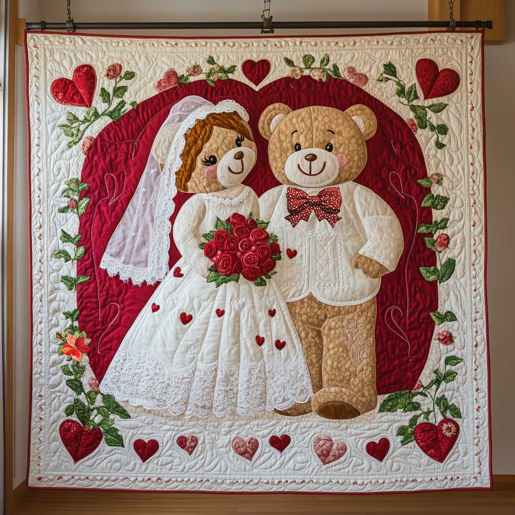 Couple Marriage Bear WP1812010CL Quilt