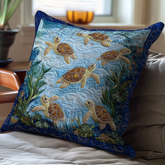 Turtle Family WY2701053CL Quilt Pillow Case
