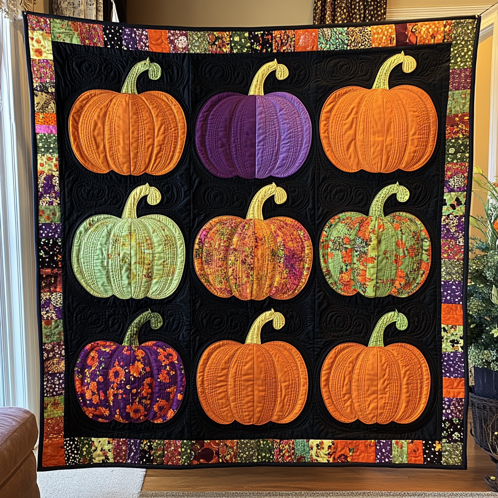 Pumpkin Halloween Vibe XR2609004CL Quilt