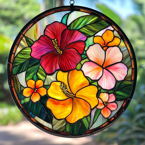 Hibiscus Flowers Color WT2702150CL Suncatcher