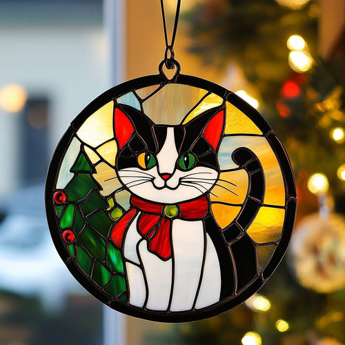 Christmas Cat WJ3110035CL Suncatcher