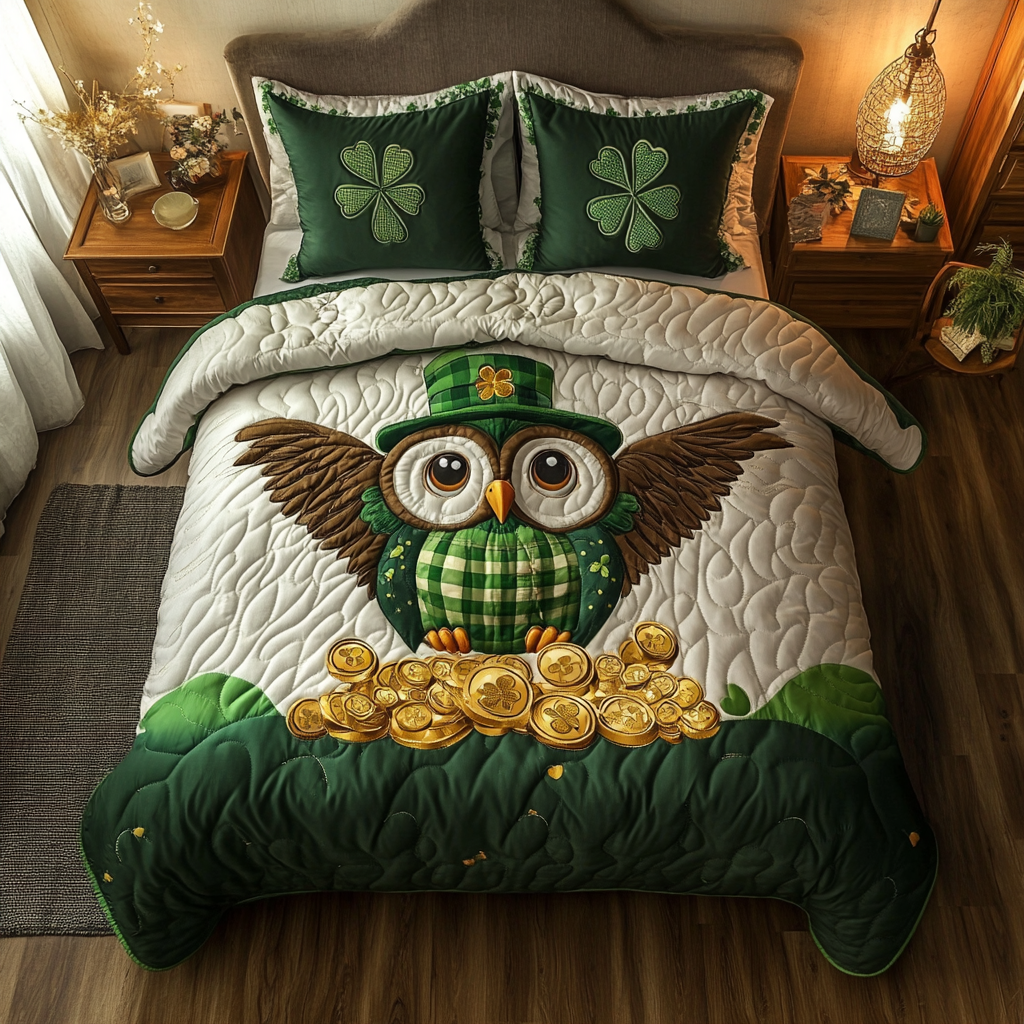 Owl In St Patrick WY0901100CL Duvet Cover Set