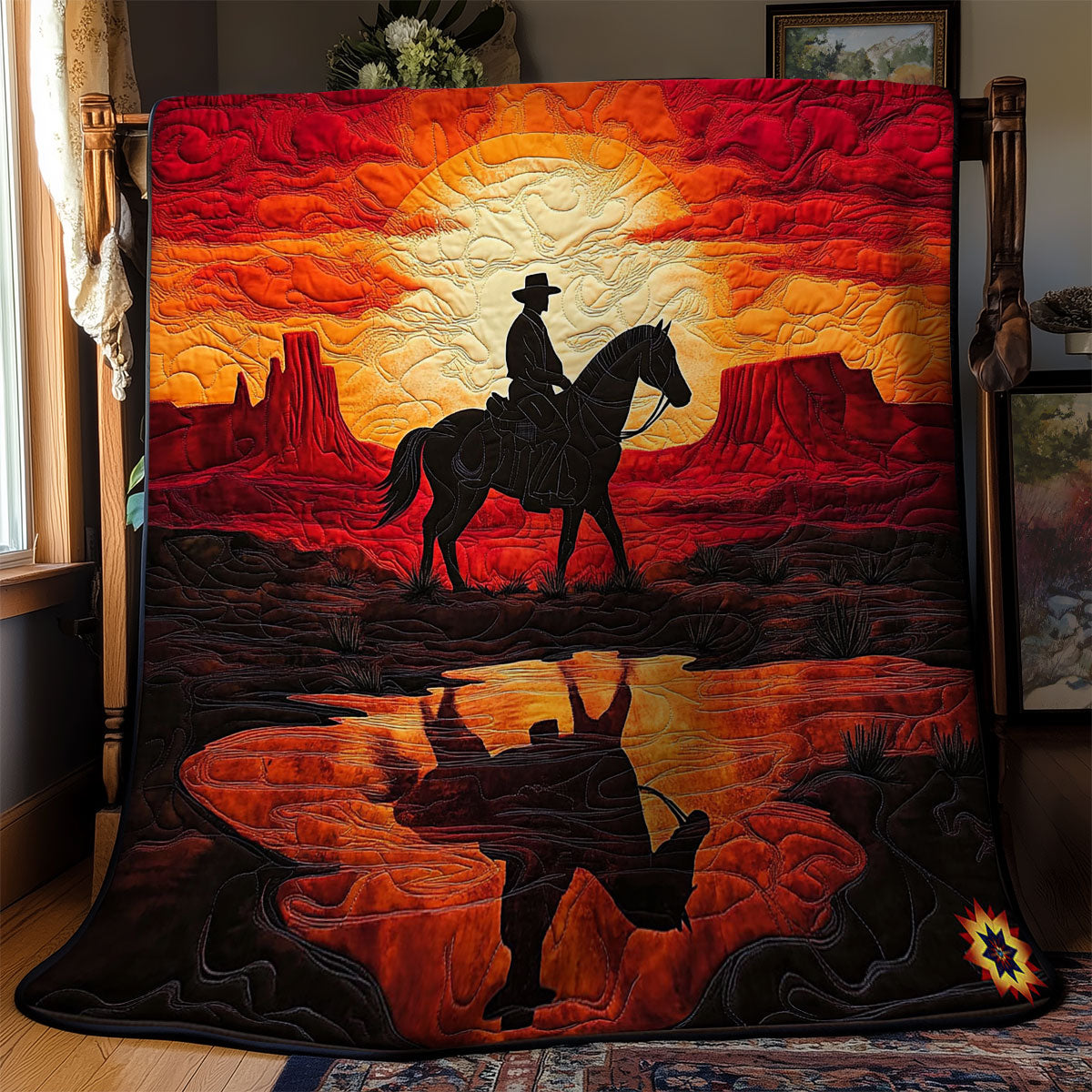 Sunset Cowboy WY0312058CL Quilt