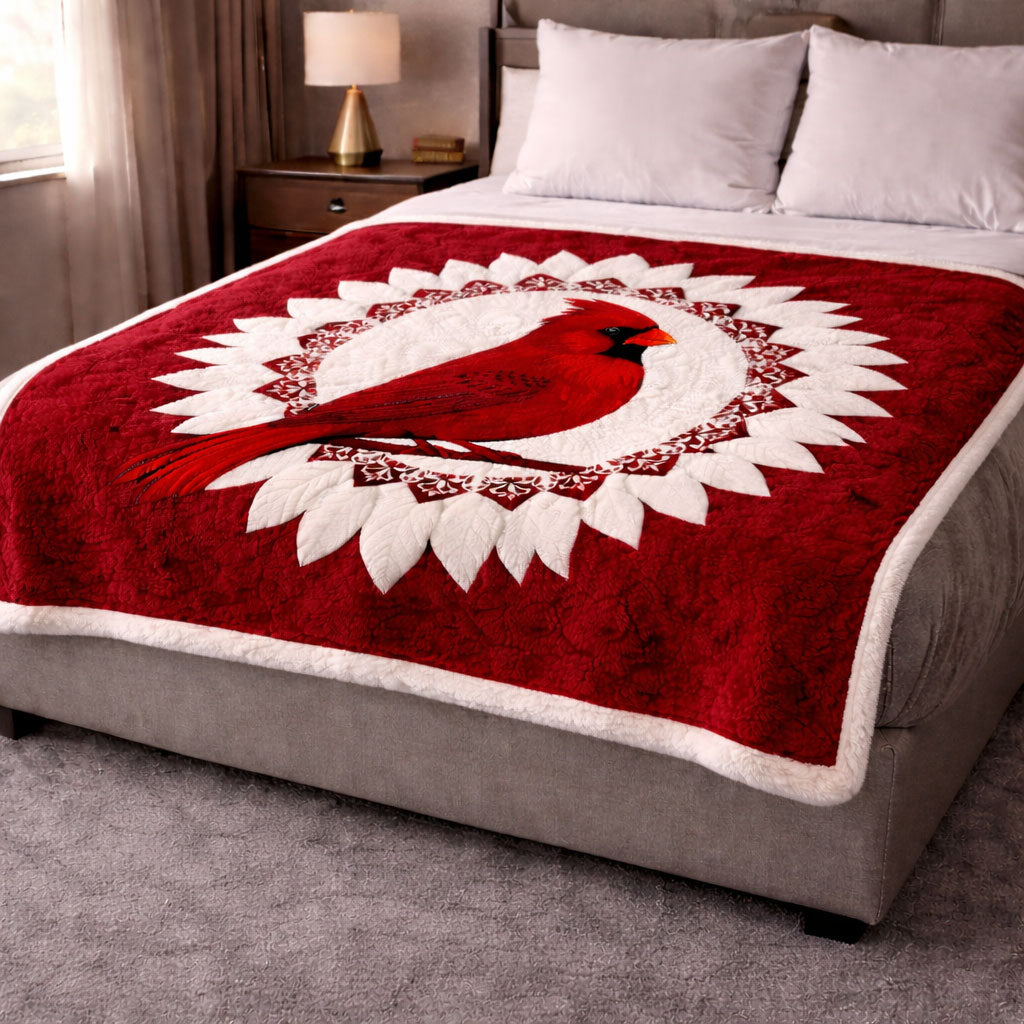 Heavenly Cardinal  KL1901002CL Faux Fur Throw Blanket