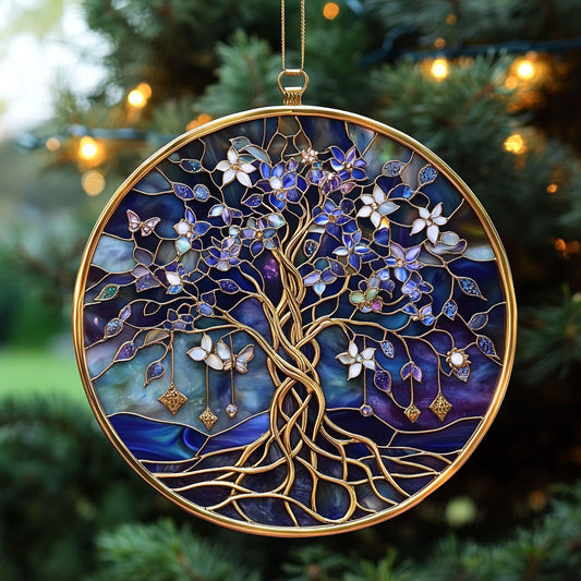 Mystic Purple Tree WY2202184CL Suncatcher