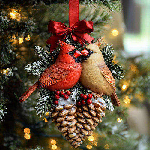 Peaceful Pair Cardinal WN2110078CL Christmas Ornament