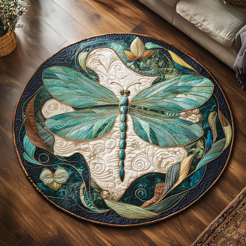 Magical Pond Dragonfly WP1403046CL Quilted Round Mat