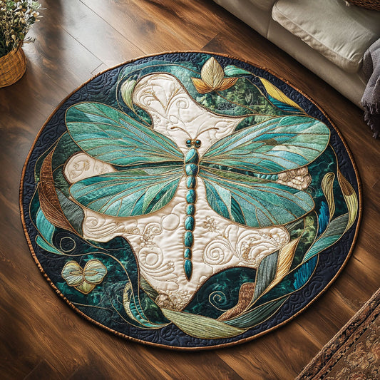 Magical Pond Dragonfly WP1403046CL Quilted Round Mat