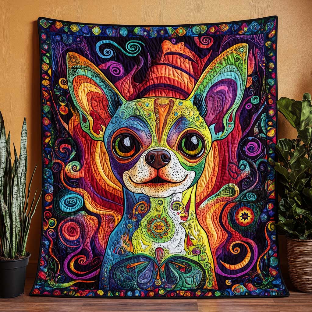 Chihuahua Peaceful Vibes WN0410002CL Quilt