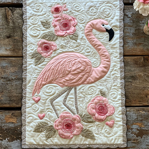 Rose And Flamingo WY2802071CL Quilted Table Runner
