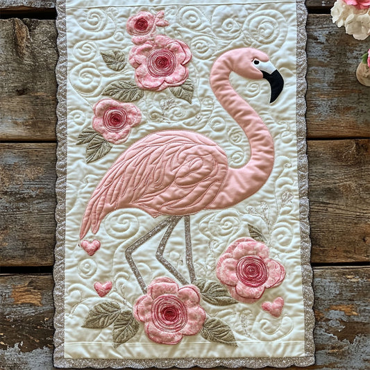 Rose And Flamingo WY2802071CL Quilted Table Runner