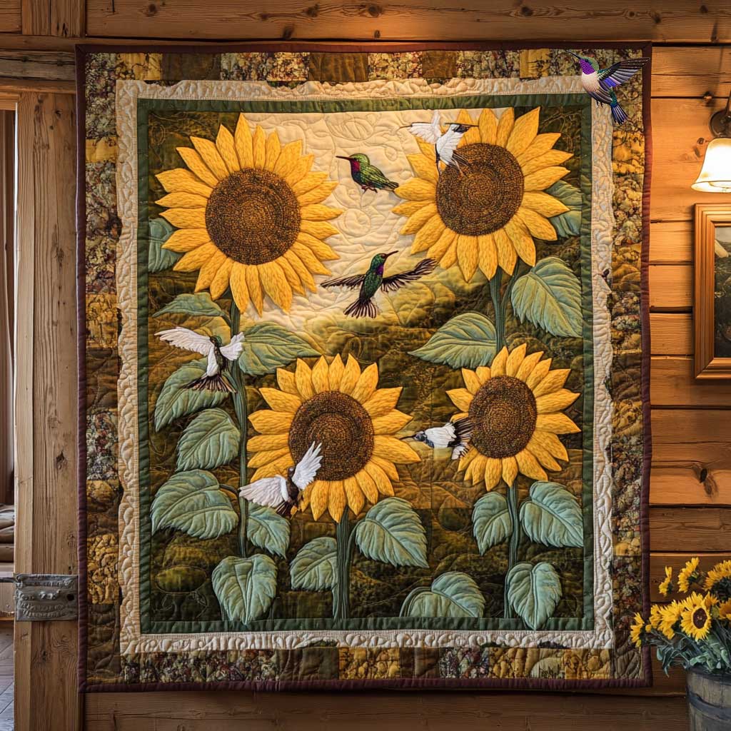 Hummingbird In Bloom WN0711061CL Quilt