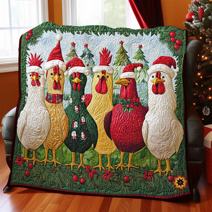 Santa Chicken WY2711011CL Quilt