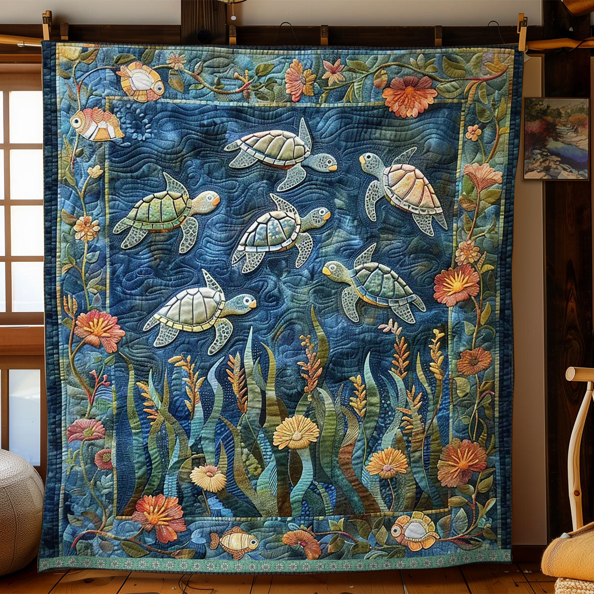 Sea Turtle WJ1209023CL Quilt