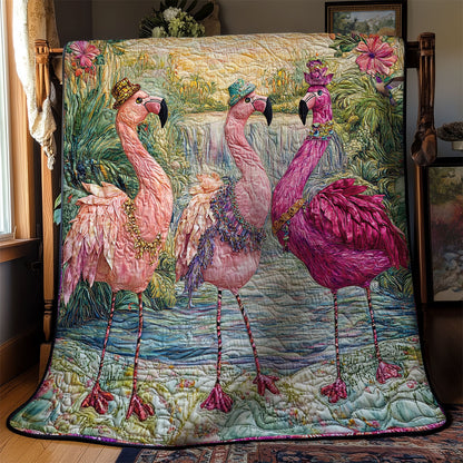 Lady Flamingo WY1311013CL Quilt