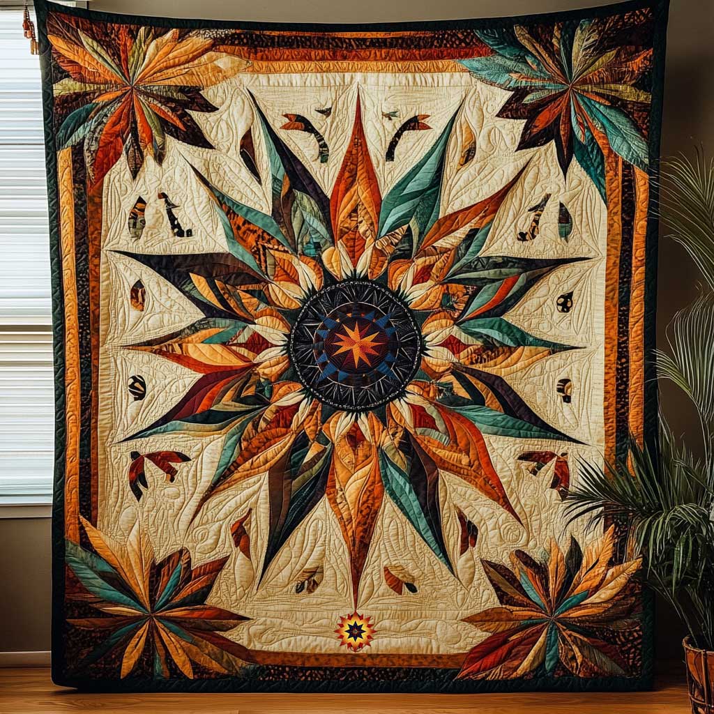 Sun Symbol Native American WP1812025CL Quilt