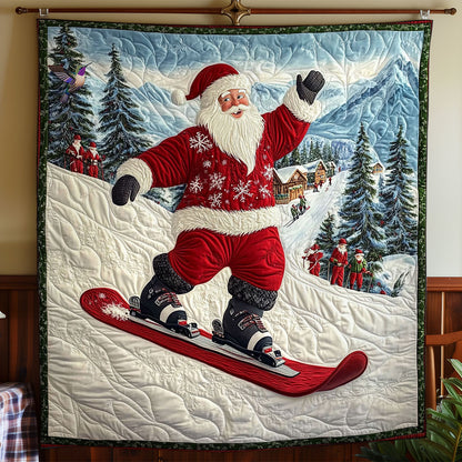 Snowboard Santa Claus WY0712023CL Quilt