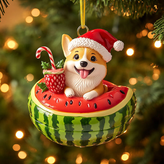 Cute Corgi Star WN1610069CL Christmas Ornament