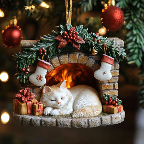 Fireside Feline CP2411040CL Christmas Ornament