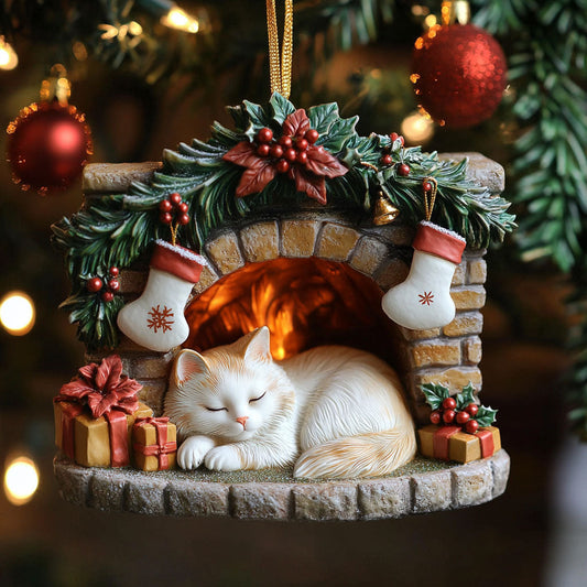 Fireside Feline CP2411040CL Christmas Ornament