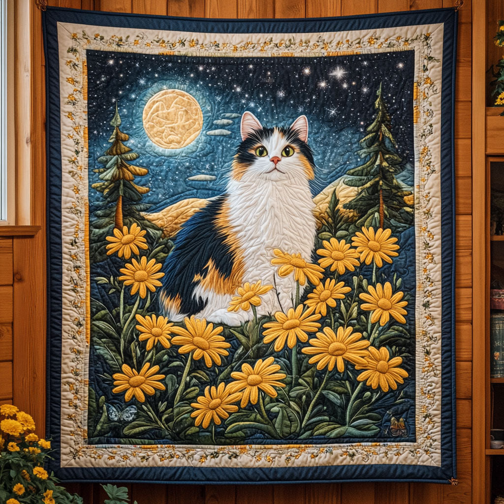 Cat in Garden CW1906008CL Quilt