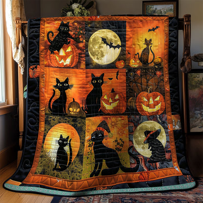 Haunted Halloween Cats WN1309059CL Quilt