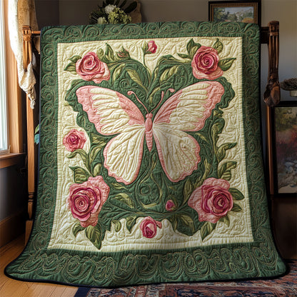 Butterfly In Rose Garden WY0602130CL Quilt
