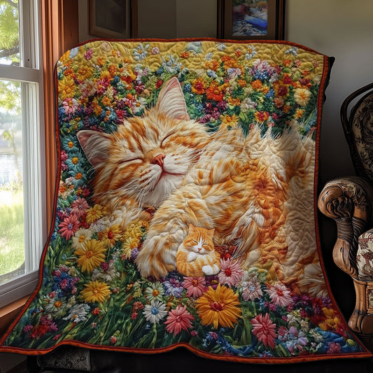 Flower Sleeping Mainw Coon WY1311044CL Quilt