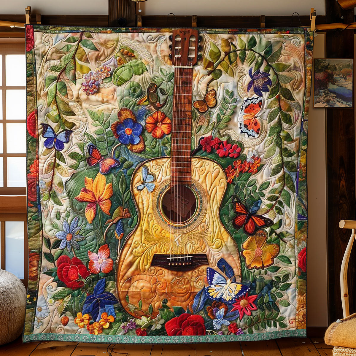 Flower Guitar WJ1309008CL Quilt