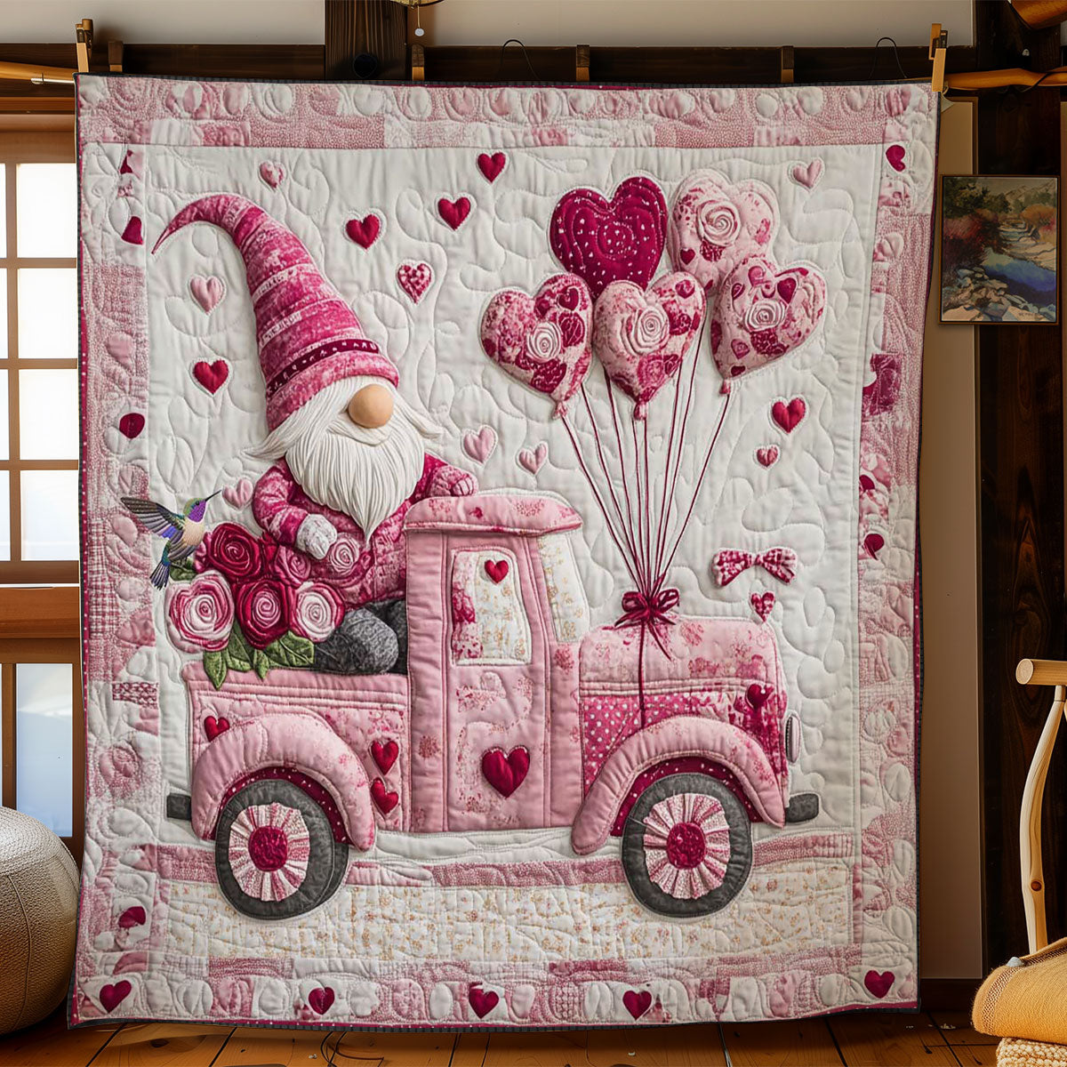 Balloon Ride Gnome WN0412031CL Quilt