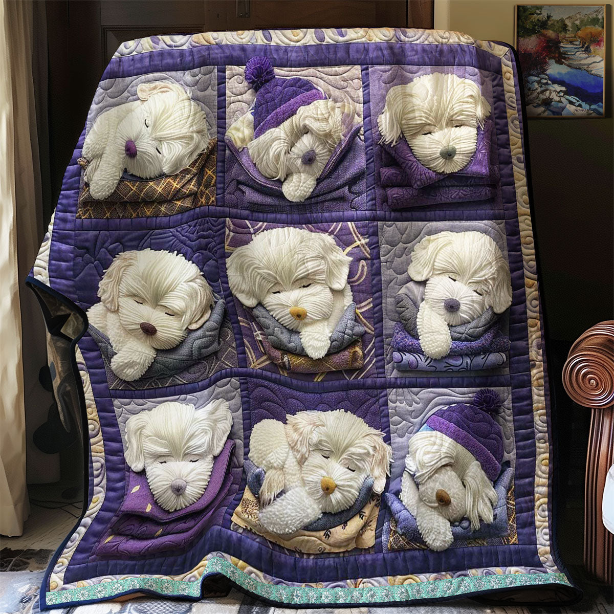 Bichon Frise Dream WN1209007CL Quilt